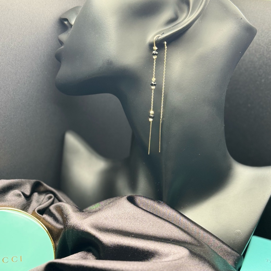 14k Gold Unique Earrings Made In Turkey